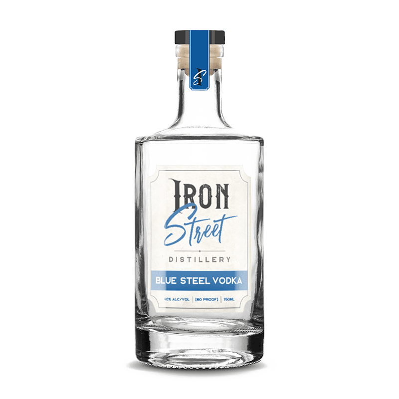 Blue Steel vodka bottle