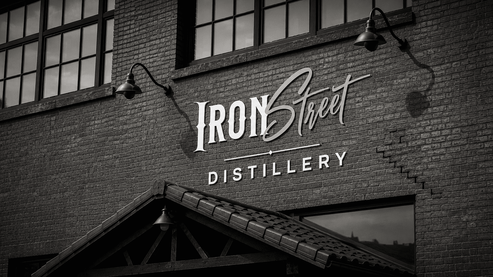 Iron Street Distillery — six handcrafted spirits on a barrel