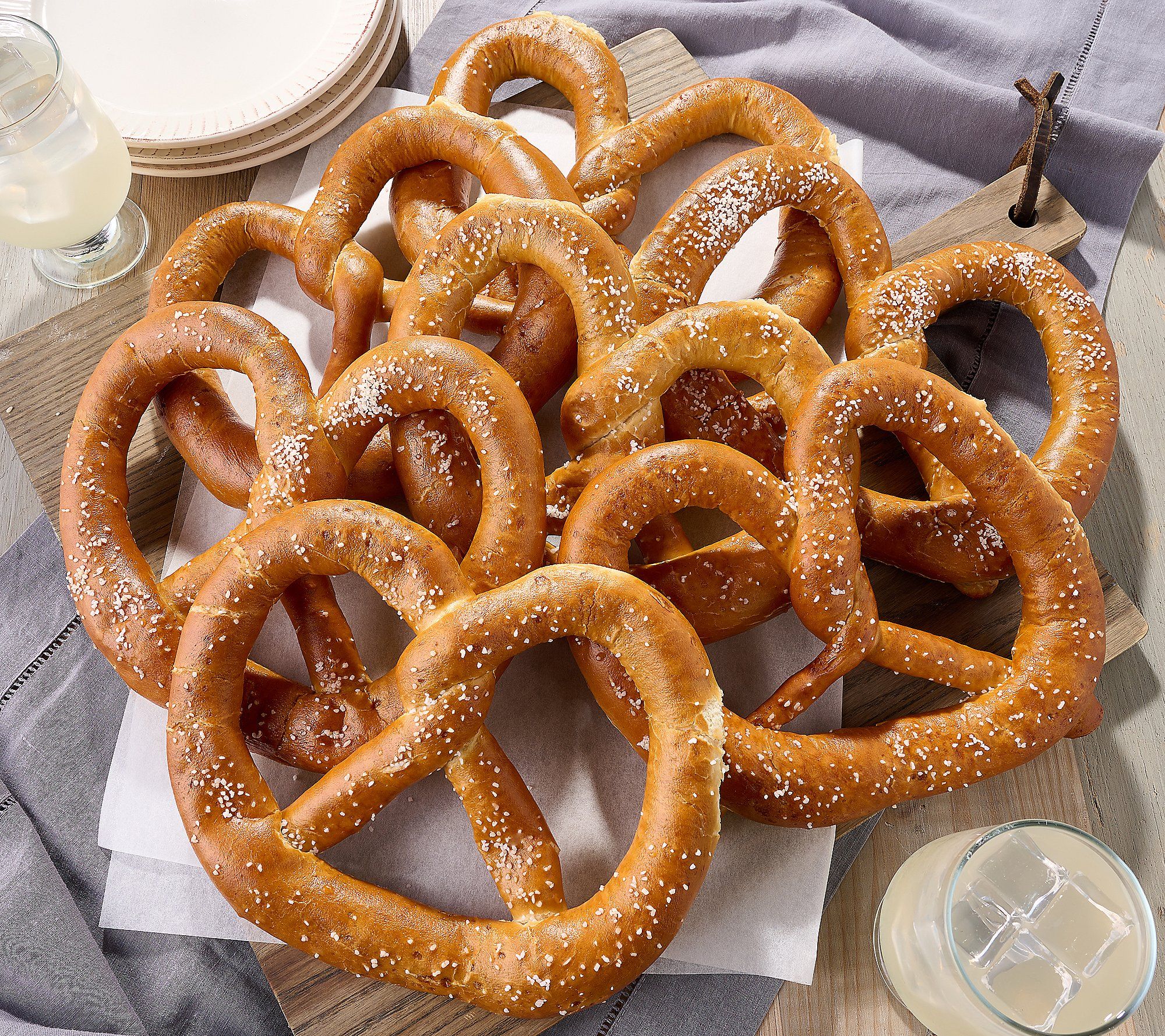 Jumbo soft pretzel with dipping sauce